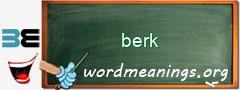 WordMeaning blackboard for berk